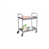 Desserte Inox 304 L - 2 Plateaux - 835x435mm - H.1030mm - 300kg