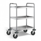Desserte Inox 304 L - 3 Plateaux - 600x400mm - H.950mm - 120kg