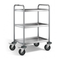 Desserte Inox 304 L - 3 Plateaux - 600x400mm - H.950mm - 120kg