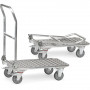 Chariot à dossier rabattable alu - 720x450mm - 200kg