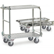 Chariot à dossier rabattable alu - 720x450mm - 200kg