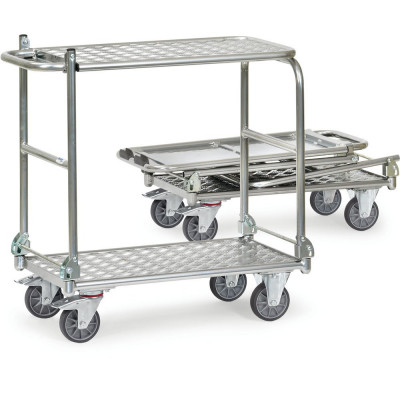 Chariot à dossier rabattable alu - 720x450mm - 200kg