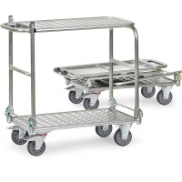Chariot à dossier rabattable alu - 720x450mm - 200kg