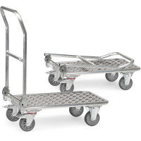 Chariot à dossier rabattable alu Fetra - Léger et pratique
