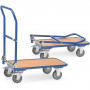 Chariot à dossier rabattable en acier - 720x450mm - 250kg