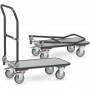 Chariot à dossier rabattable en acier - 720x450mm - 250kg