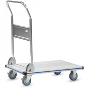 Chariot à plateau alu - 740x480mm - 150kg