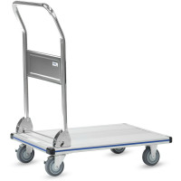 Chariot à plateau alu - 740x480mm - 150kg Chariot à plateau alu - 740x480mm - 150kg