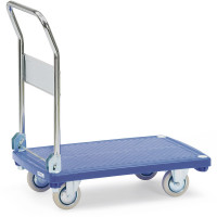 Chariot à plateau plastique 200 kg - Fetra, robustesse