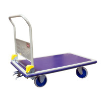 Chariot acier dossier rabattable avec frein 500kg
