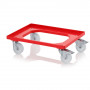 Socle rouleur pour bacs Euro – Dimensions 61,6 x 41,6 x 17,2 cm – Châssis ABS – 2 roues pivotantes,