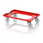 Socle rouleur pour bacs Euro – Dimensions 61,6 x 41,6 x 17,2 cm – Châssis ABS – 2 roulettes pivotant