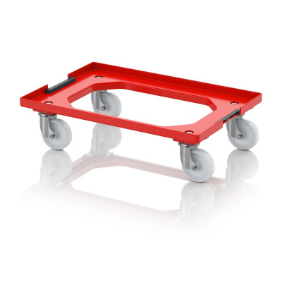 Socle rouleur pour bacs Euro – Dimensions 61,6 x 41,6 x 17,2 cm – Châssis ABS – 4 roues pivotantes