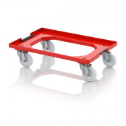 Socle rouleur pour bacs Euro – Dimensions 61,6 x 41,6 x 17,2 cm – Châssis ABS – 4 roulettes pivotant