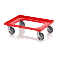 Socle rouleur pour bacs Euro – Dimensions 62 x 42 cm – 4 roues pivotantes Socle rouleur pour bacs Euro – Dimensions 62 x 42 cm – 4 roues pivotantes
