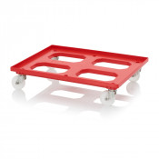 Socle rouleur pour bacs Euro – Dimensions 81,68 x 61,68 x 17,69 cm – 4 roues pivotantes