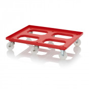 Socle rouleur pour bacs Euro – Dimensions 81,68 x 61,68 x 17,69 cm – 4 roulettes pivotantes en acier