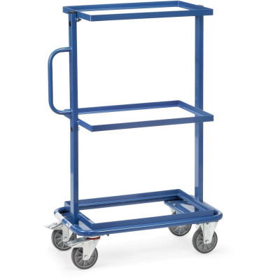 Chariot Porte-Bacs 3 Plateaux - 605x405mm - 200kg