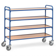 Chariot Porte-Bacs 4 Plateaux - 1250x470mm - 250kg