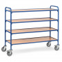Chariot Porte-Bacs 4 Plateaux - 1250x470mm - 250kg