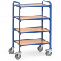 Chariot Porte-Bacs 4 Plateaux - 630x470mm - 250kg