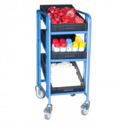 Servante à Bacs 3 Plateaux Inclinables en Tôle - 410x610x1150mm - 200kg