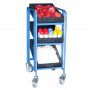 Servante à Bacs 3 Plateaux Inclinables en Tôle - 410x610x1150mm - 200kg