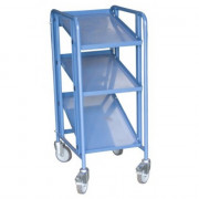 Servante à Bacs 3 Plateaux Inclinables en Tôle - 640x410x1150mm - 200kg