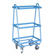Servante pour Bacs Plastiques 3 Niveaux en Acier - 605x405x1230mm - 200kg