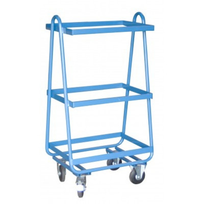 Servante pour Bacs Plastiques 3 Niveaux en Acier - 605x405x1230mm - 200kg