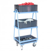 Servante pour Bacs Plastiques 3 Niveaux en Acier - 605x405x1230mm - 200kg