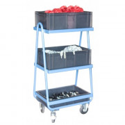 Servante pour Bacs Plastiques 3 Niveaux en Acier - 605x405x1230mm - 200kg