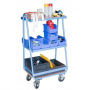 Servante pour Bacs Plastiques 3 Niveaux en Acier - 605x405x1230mm - 200kg