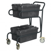 Servante pour Bacs Plastiques en Acier - H.1055mm - 100kg