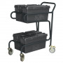 Servante pour Bacs Plastiques en Acier - H.1055mm - 100kg