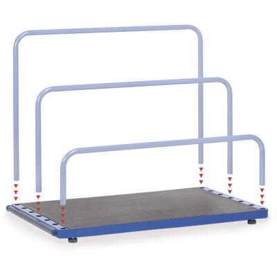 Rack à panneaux industriel 1200 kg - Fetra, robustesse assurée