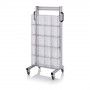 Chariot pour bacs basculants transparents – Dimensions 69 x 45 x 134 cm – Simple face – avec 5 modul