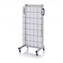 Chariot pour bacs basculants transparents – Dimensions 69 x 45 x 134 cm – Simple face – avec 7 modul