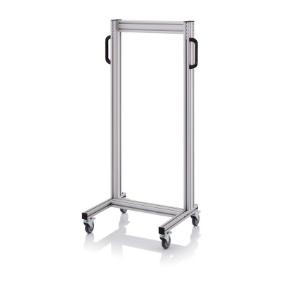 Chariot pour bacs basculants transparents – Dimensions 69 x 45 x 134 cm – Simple face – Nu (sans bac