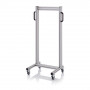 Chariot pour bacs basculants transparents – Dimensions 69 x 45 x 134 cm – Simple face – Nu (sans bac
