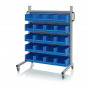 Chariot pour bacs de stockage et blocs tiroirs – Dimensions 112 x 65 x 135 cm – avec 20 blocs tiroir