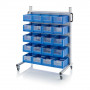Chariot pour bacs de stockage et blocs tiroirs – Dimensions 112 x 65 x 135 cm – avec 20 blocs tiroir