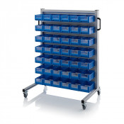 Chariot pour bacs de stockage et blocs tiroirs – Dimensions 112 x 65 x 135 cm – avec 42 blocs tiroir