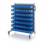 Chariot pour bacs de stockage et blocs tiroirs – Dimensions 112 x 65 x 135 cm – avec 56 blocs tiroir