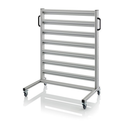 Chariot pour bacs de stockage et blocs tiroirs – Dimensions 112 x 65 x 135 cm – Nu (sans bacs)