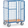 Chariot Grillagé pour Colis à Portes Battantes - 1000x600x1552mm - 600kg