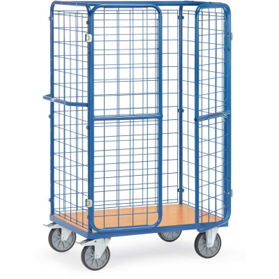 Chariot Grillagé pour Colis à Portes Battantes - 1000x600x1800mm - 600kg