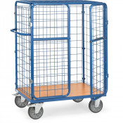 Chariot Grillagé pour Colis à Portes Battantes avec Toit - 1000x600x1552mm - 600kg