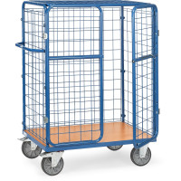 Chariot Grillagé pour Colis à Portes Battantes avec Toit - 1000x600x1552mm - 600kg