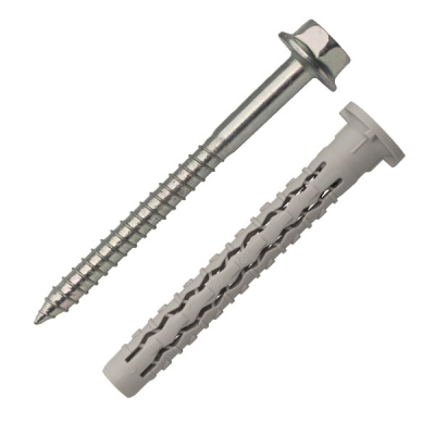 Cheville nylon + vis tête hexagonale Torx T40